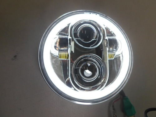 Faro 7 Cromo Yamaha V Star Classic 650 1100 Ojo Bi-tono