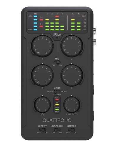 Ik Multimedia Irig Pro Quattro I/o Interfaz De Audio Y Midi