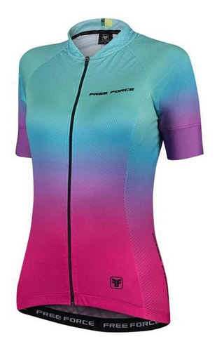 Camisa Freeforce Feminina Sport Mirage Rosa E Verde Ciclismo