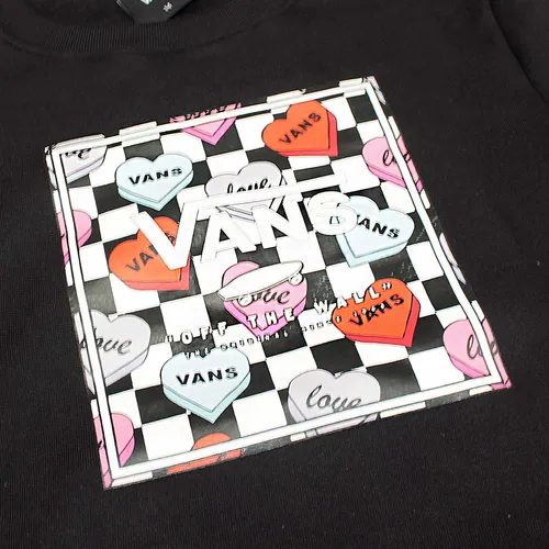 Moleton Vans Off The Wall Infantil Feminino Preto