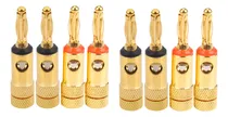 Comprar Enchufes Tipo Banana Chapados En Oro, 4 Rojos, 4 Negros, 4 M