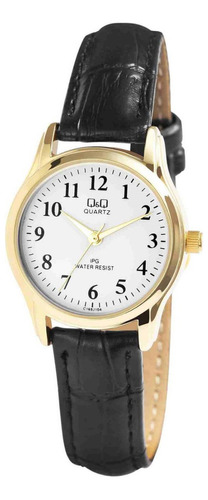 Reloj Q&q Qyq C169j104y Casual Cuero Mujer Dama + Estuche