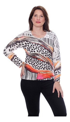 Pullover De Bucle Manga Larga De Mujer Art 3501 Premium