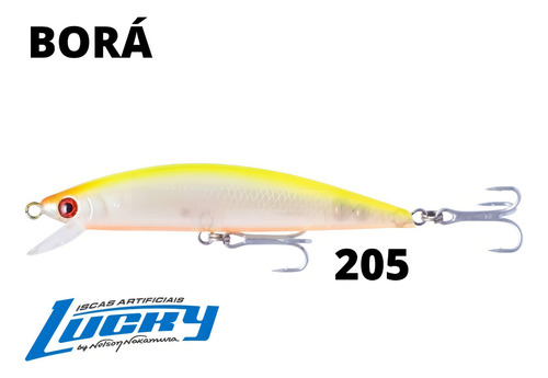 Isca Artificial Nelson Nakamura Borá 10cm Meia Água Cores Cor COR 205 - Transparente Verde Limão