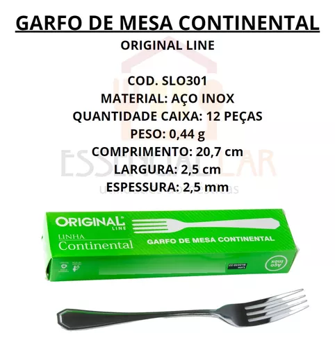 Jogo Garfo Faca Inox 36 Peças Bar Restaurante Bufffet