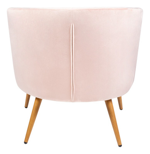 Silla Tocador Rosa Madera Tapiz Estilo Velvet Oficina