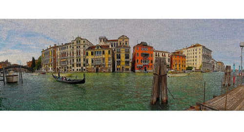 Poster Arte Panorâmica 40x100cm Paisagem Decoração Veneza