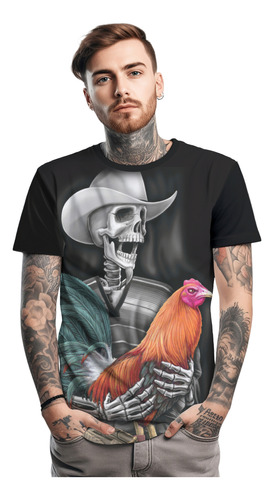 Camiseta Gallero  - Lowrider - Chicano Mexican  Galo