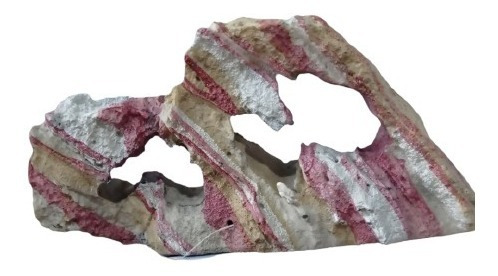 Adorno P/acuario Resina Roca Con  Huecos  25.5 X 7 X 13cm