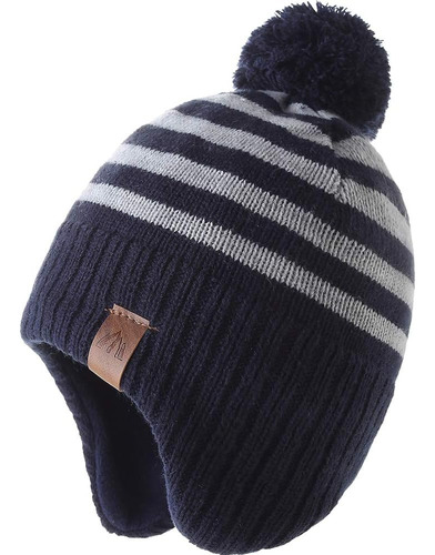 Lmlalml Gorro Invierno Niños Con Orejeras, Gorro Punto Gorro