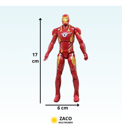 Muñeco Articulado Iron Man Avengers Dc Figura Colección