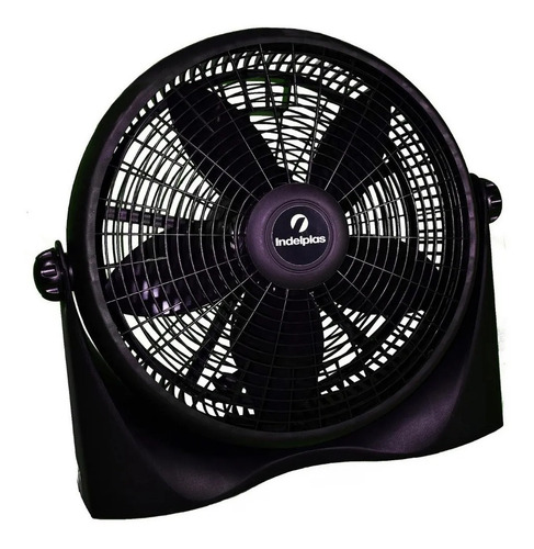 Ventilador de pared y de piso Indelplas IV16 turbo negro con 5 palas, 16" de diámetro 220 V