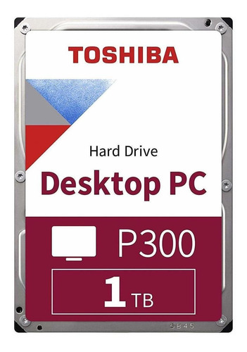 Imagen 1 de 3 de Disco duro interno Toshiba P300 HDWD110UZSVA 1TB plata