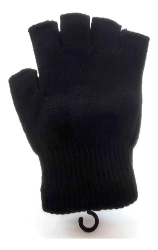 Imagen 3 de 7 de Guante Lana Dedo Cortado Negro Blanco Gris Beige Unisex