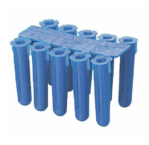 Taquete De Plastico Azul Thorsman De 3/8 Caja C/100 Pzas.