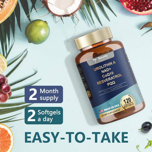 Totaria Urolithin A Supplement 1000mg Com Nad+,coq10,resvera