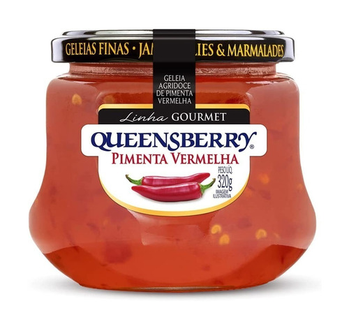 Geléia Queensberry Agridoce Gourmet Pimenta Vermelha em Vidro 320 g