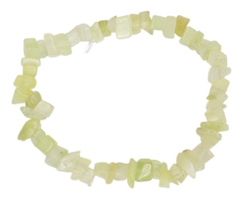 Pulseira De Cascalho Pedra Jade Natural