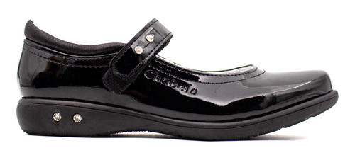 Zapato Escolar Chabelo Niña Charol Traba Velcro C23-a