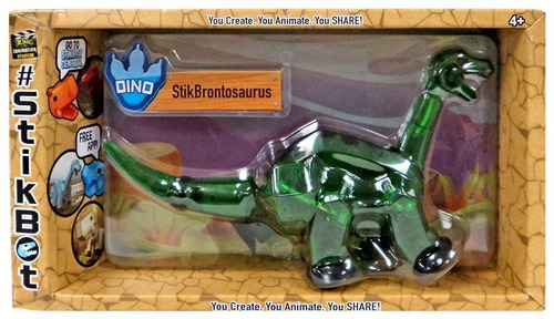 Stikbot Brontosaurus (verde) Figura Stop Motion