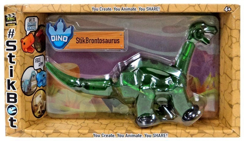 Stikbot Brontosaurus (verde)  Figura Stop Motion