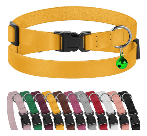 Murom Collar De Cuero Para Gato, Ajustable, Para Nias, Nios,