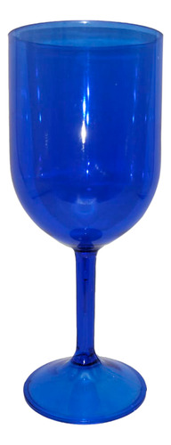 Taças Vinho 300ml Acrílico Transfer 50 Unidades Cor Azul Neon