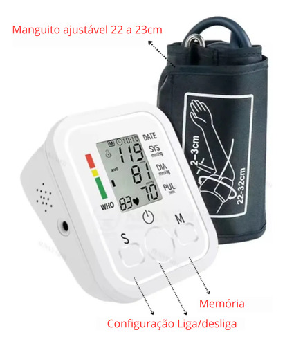 Medidor Pressão Arterial Digital Manual Aparelho Automático