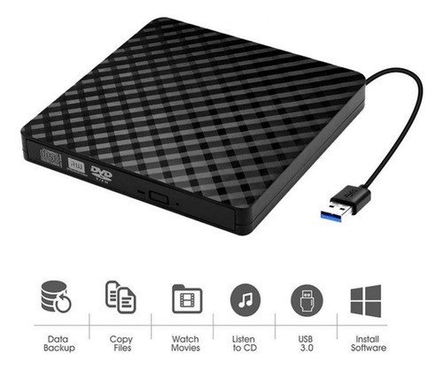 Nuevo Usb Dvd-rw Grabador Grabador Lector Reproductor Para