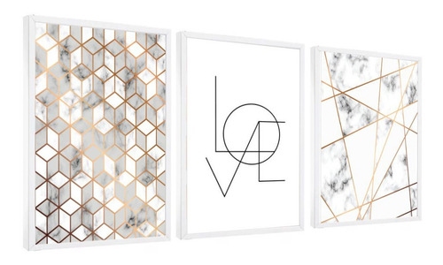 Quadro Love Amor Abstratos Lindos Geométricos Quarto Sala