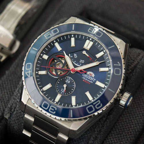 Relógio Orient Superior Yn8ss002 D1sx Automático Prateado Azul Azul