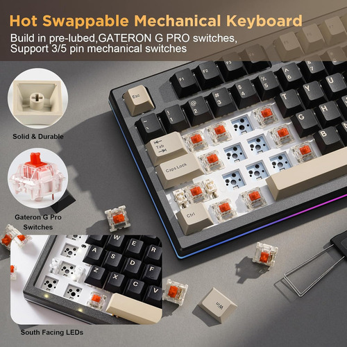 Yunzii Yz75 75% Hot Swappable Wireless Gaming Mechanical ...