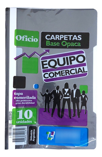 Carpeta Base Opaca Frente Cristal Pack De 10und Oficio Luma