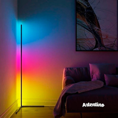Luz Lampara Pie Esquinero Pixel Led Rgb Regalo Deco Original