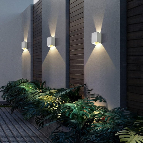 Aplique De Pared De Yeso Rectangular Bidireccional - Unilux Estructura Blanco