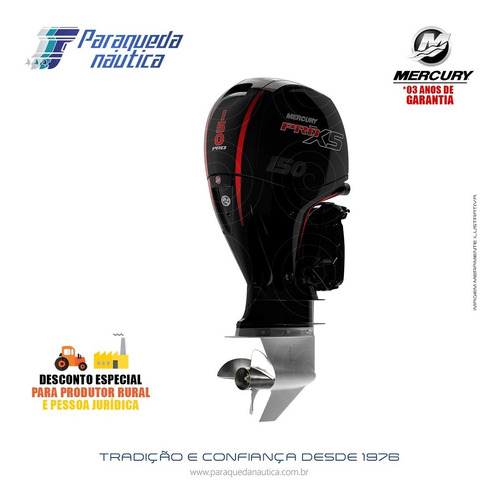 Motor De Popa Mercury 4 Tempos 150hp L 3.0l Efi Pro Xs