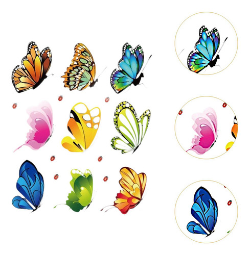 Tf 3 Elegante Juego De Adhesivos De Pared Con Mariposas Para