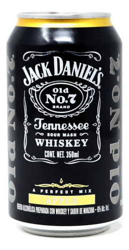 Pack De 24 Bebida Preparada Jack Daniels Apple Lata 350 Ml