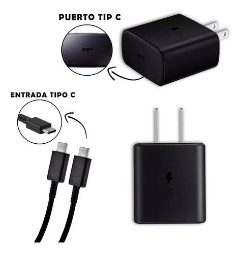 Cargador Samsung S24 Carga Rapida Tipo C 45w Original Nuevo