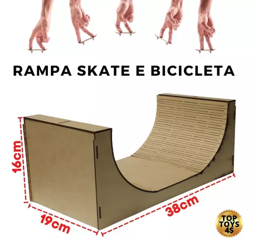 Pista Rampa Vertical Skate Dedo Profissional Fingerboard Sk8 no