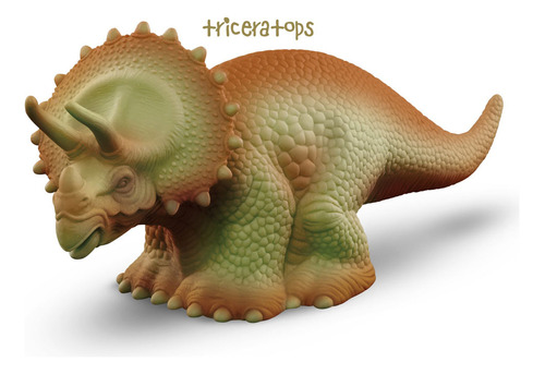 Coleção Dino Triceratops Em Miniatura Roma Brinquedos