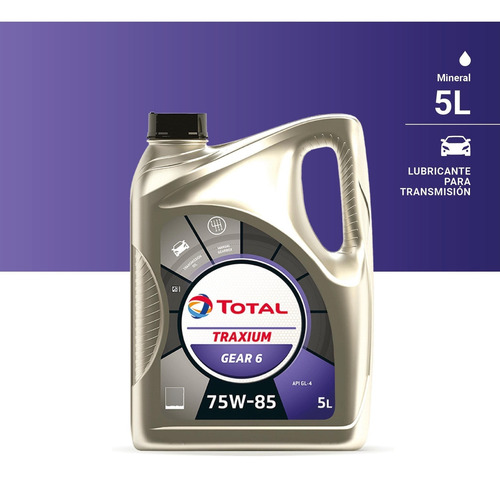 Aceite De Transmisión Total Traxium Gear 6 75w85 5 Litros
