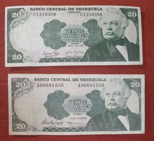 4 Billetes Venezuela Diferentes Variantes 