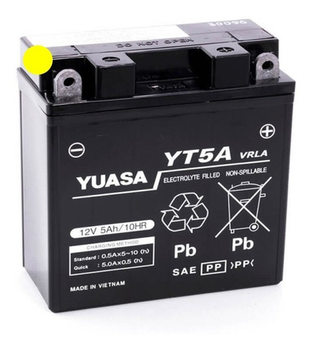 Yuasa Yt5-a Yb5l-b Gel Fz16 Motos 110