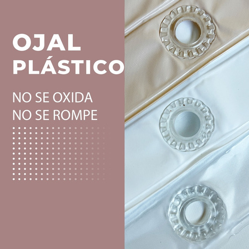 Imagen 3 de 3 de Protector Cortina De Baño Pvc Grueso Antihongos Con 2 Imanes