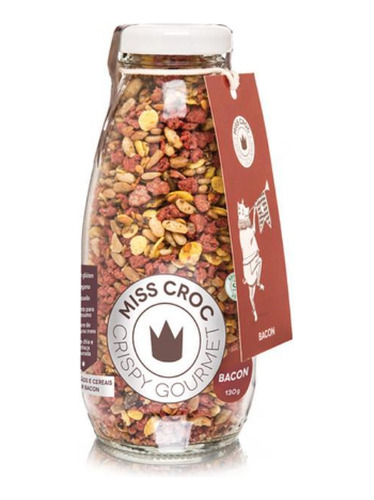 Miss Croc Granola Crispy Bacon Sem Glúten 130g Kit 6x