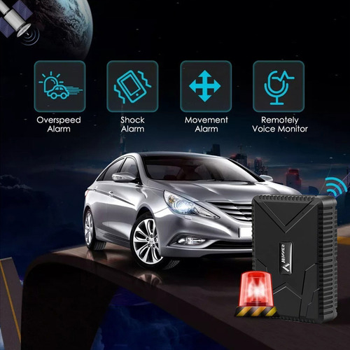 Vebreda Tk915 Vehicular Gps Tracker For Auto Localizador Posicionamiento Global Automóvil Monitor De Voz Fuerte Negro Portátil Mini Gps Tracker Coche Vehículo Moto A Prueba De Agua 10000 mAh