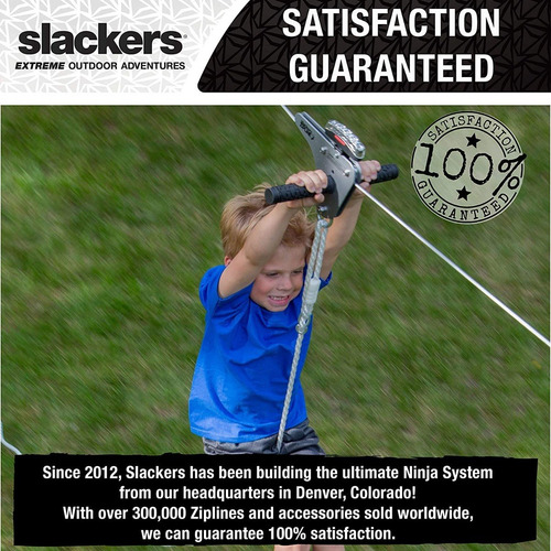 Imagen 7 de 8 de Tirolesa Slackers Zipline Night Riderz De 100ft Luminosa