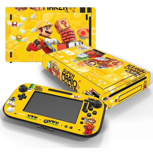 Skin Wii U Mario Vinilo Protector Cubre Gamepad Y Consola