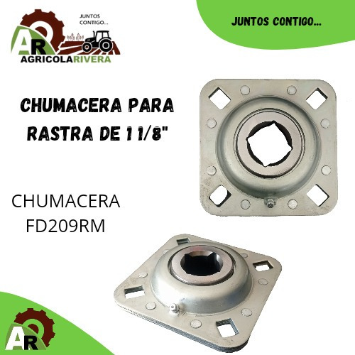 Chumacera Balero 1 1/8  Para Rastra Agrícola Fd209rm